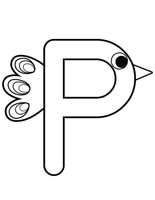 Letter P Craft - P is for Peacock