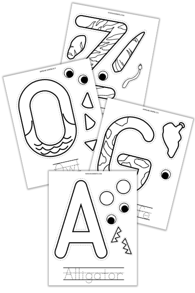 Animal Alphabet Letter Crafts