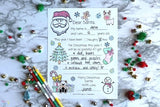 Dear Santa Letter Coloring Page