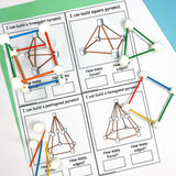 building 3d shapes with marshmallows and toothpicks worksheet