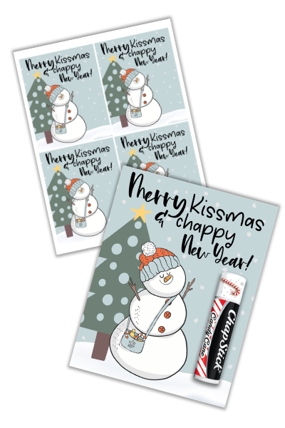 Merry Kissmas and Chappy New Year Gift Tag/Card