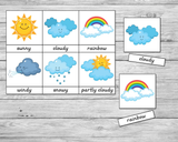 Weather 3-Part Montessori Cards